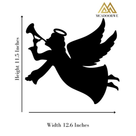 Christmas Angel Window Cling Decal silhouette Set:Reusable+ Durable - Picture 2 of 5